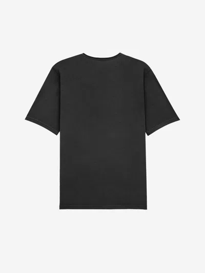 Saint Laurent Logo Embroidered Crewneck T-shirt In Black