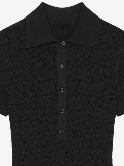 Givenchy Robe Polo En Jacquard Monogramme 72 In Black