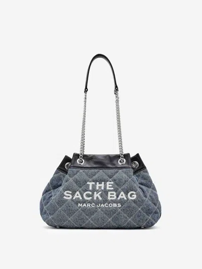 Marc Jacobs The Quilted Denim Large Chain Sack Bag Tote In Blue