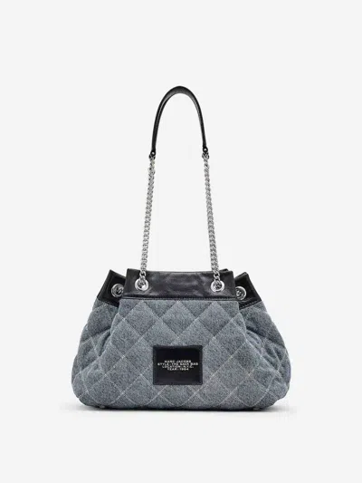 Marc Jacobs The Quilted Denim Large Chain Sack Bag Tote In Blue