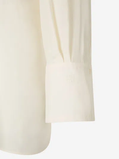Givenchy Voyou Silk Blouse In Neutral
