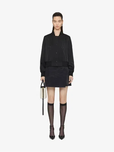 Givenchy Voyou Denim Mini Skirt In Black