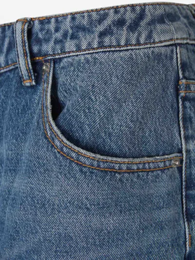 Alexander Wang Asymmetrical Lace Jeans In Blue