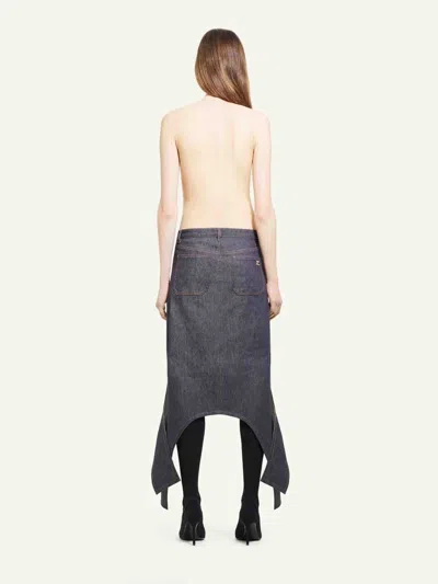 Courrèges Courreges Women Denim Skirt In Blue
