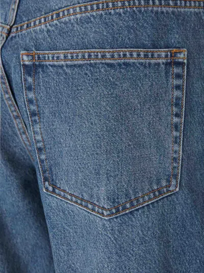 Alexander Wang Asymmetrical Lace Jeans In Blue