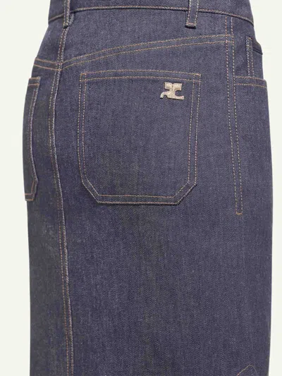 Courrèges Courreges Women Denim Skirt In Blue
