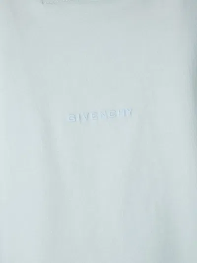 Givenchy 4g Embroidered Cropped T-shirt In Light Blue