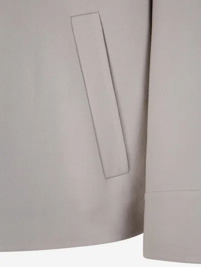 Herno Double Layer Wool Jacket In Gray