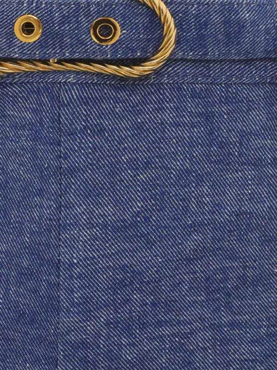 Zimmermann Belt-loop Bell Bottoms In Blue