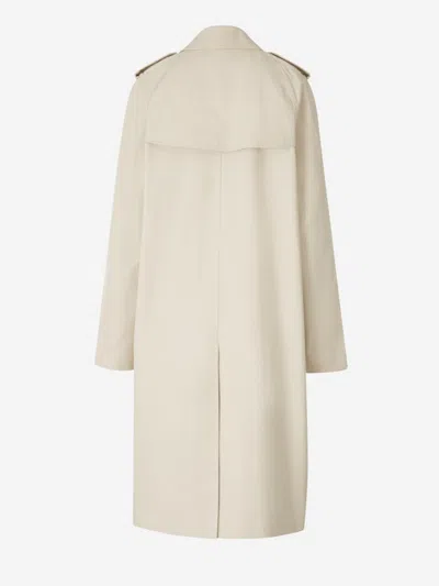 Givenchy Double-breasted Trench Coat With Belt In Gray