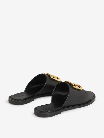 Givenchy 4g Liquid Raffia Slides In Black