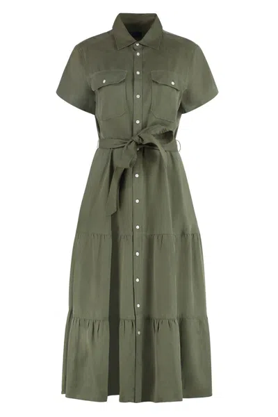 Polo Ralph Lauren Shirtdress In Green