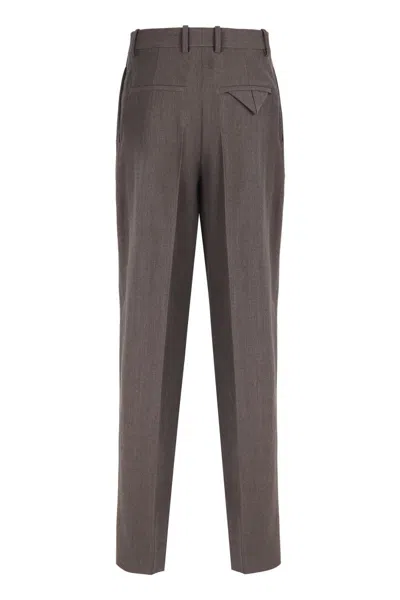 Bottega Veneta Wool Trousers In Brown