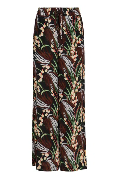 P.a.r.o.s.h Parosh Printed High-rise Trousers In Multi