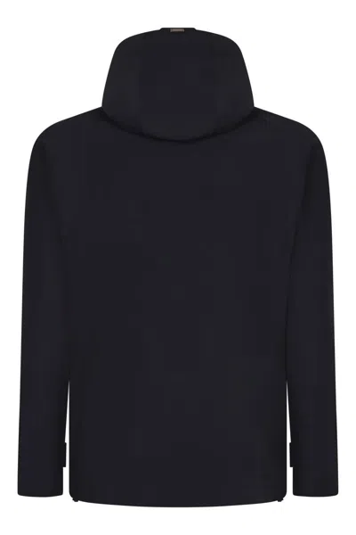 Herno Techno Fabric Jacket In Blue