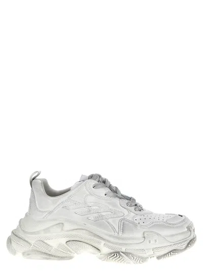 Balenciaga Triple S Sporty Sneakers In White