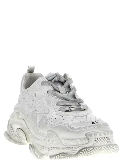 Balenciaga Triple S Sporty Sneakers In White