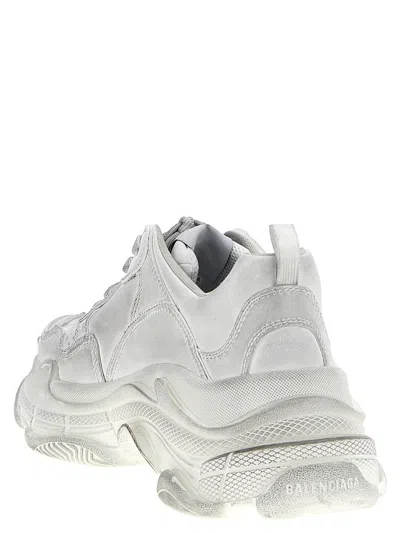 Balenciaga Triple S Sporty Sneakers In White