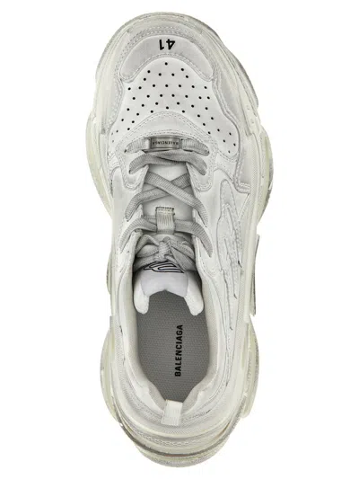 Balenciaga Triple S Sporty Sneakers In White