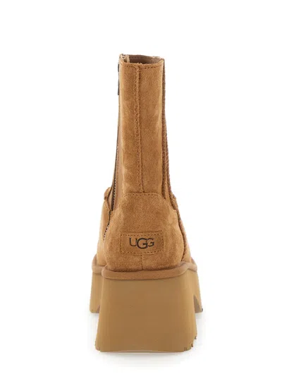 Ugg Brown 'twin Seam New Heights' Boots In Suede Woman In Brown
