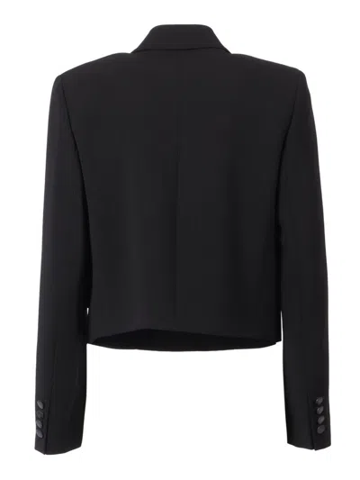 Max Mara Caprera Button Jacket In Black