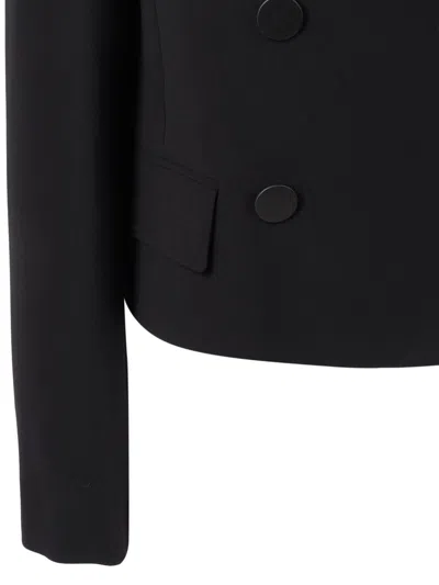 Max Mara Caprera Button Jacket In Black