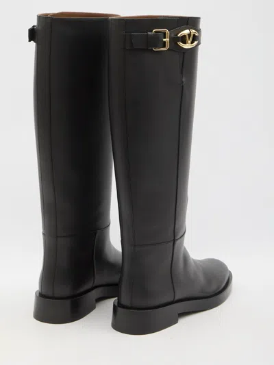 Valentino Vlogo The Bold Edition Boots In Black
