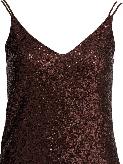 Semper Long Sequined Dress Dresses Brown In Brown