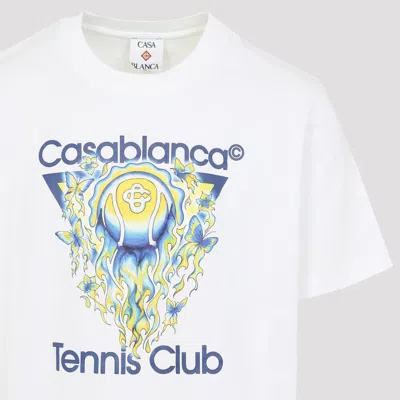 Casablanca Classic Fit Tennis Club Icon Organic Cotton Graphic T-shirt In Green