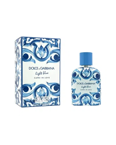 Dolce & Gabbana Men's 3.4oz Light Blue Pour Homme Capri In Love Edt In Transparent