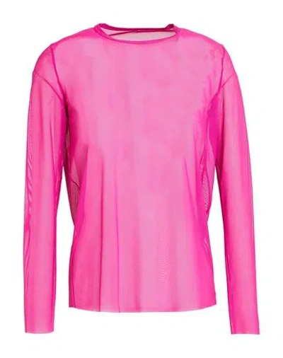 Douuod Woman T-shirt Magenta Size 3 Polyamide, Elastane In Pink