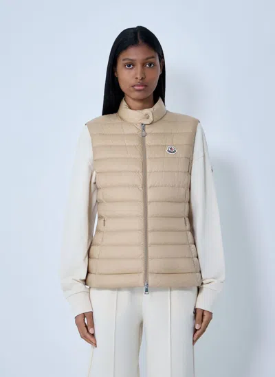 Moncler Igens Down Vest In Sand