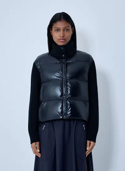 Moncler Wool-and-cashmere-blend Cardigan In Black