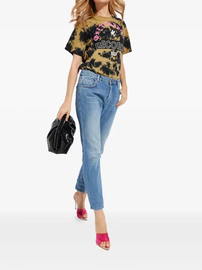 One Teaspoon Logo-patch Jeans In Blue