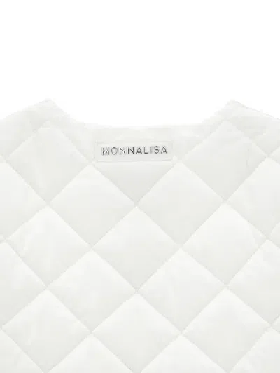 Monnalisa Quilted Jacket In White