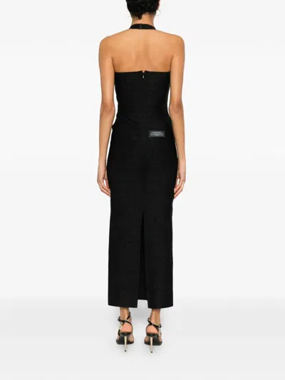 Herve Leger Maxine Gown Midi Dress In Black