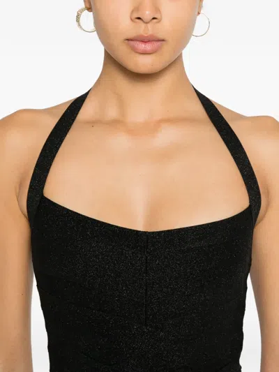 Herve Leger Maxine Gown Midi Dress In Black