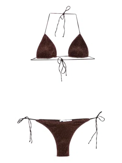 Oseree Triangle Beachwear In Brown