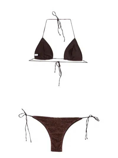 Oseree Triangle Beachwear In Brown