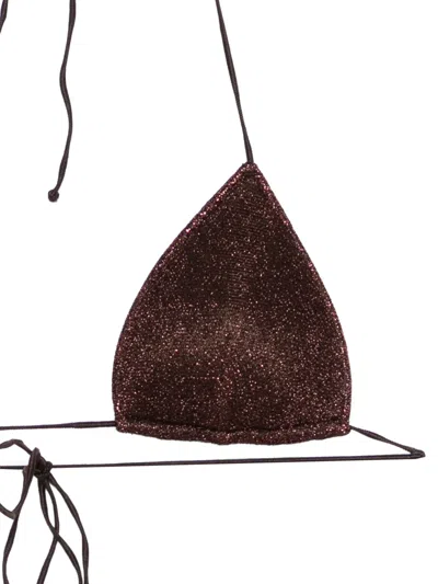Oseree Triangle Beachwear In Brown