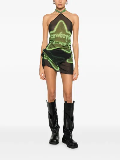 Cowboys Of Habit 4ever Star-graphic Skirt Set In Black