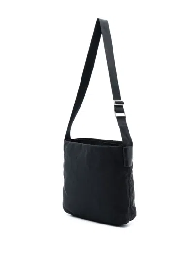 Pre-owned Prada 2000-2013 Tessuto Open Top Crossbody Bag In Black