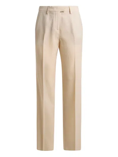 Etro Straight-leg Jacquard Trousers In Neutral