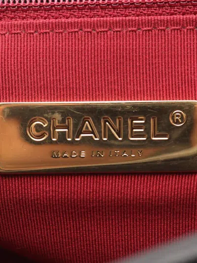 Pre-owned Chanel 2021 Maxi Lambskin 19 Flap Satchel In Black