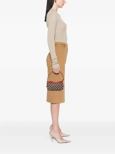 Pre-owned Gucci 2000-2015 Gg Canvas Shoulder Bag In Brown