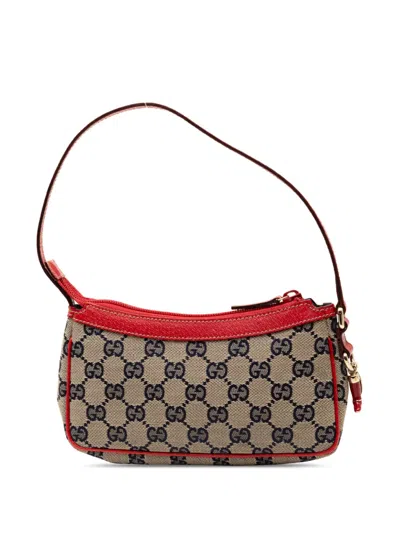 Pre-owned Gucci 2000-2015 Gg Canvas Shoulder Bag In Brown