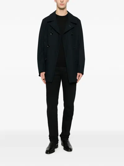 Tom Ford Selvedge Denim Straight Fit Jeans Logo Patch In Black