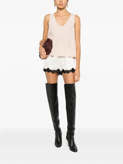 Chloé Peplum-hem Top In Neutral