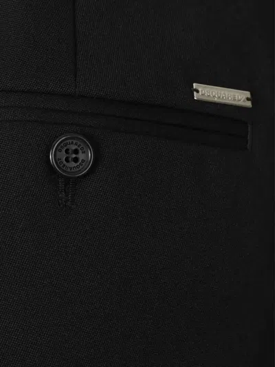 Dsquared2 Button Pockets Trousers In Black