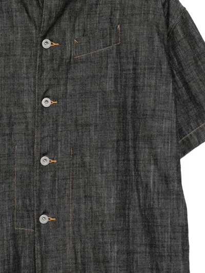 Y's Buttoned Short-sleeve Dress In Black